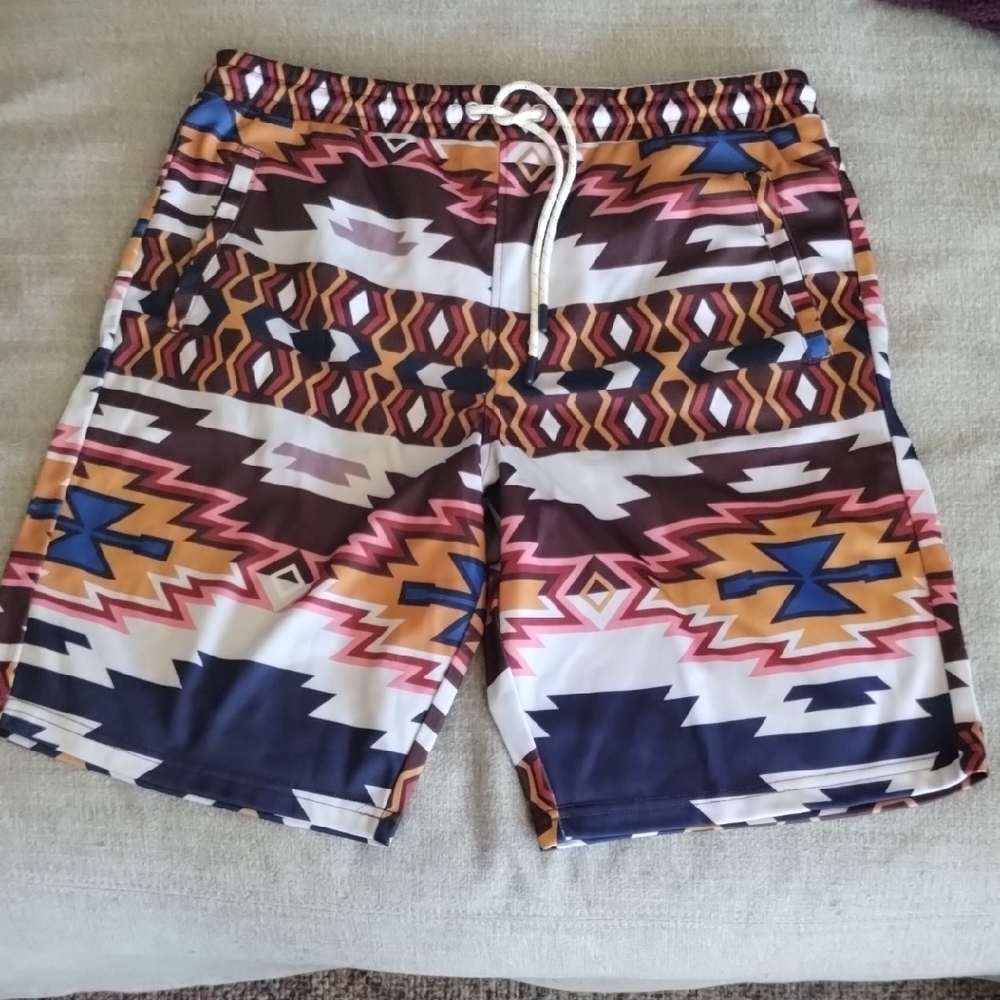 Aztec Pattern Men's Swim Shorts